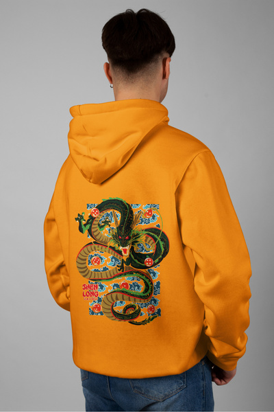 Zestia هودي للجنسين، أنيمي شينرون مطبوع على الظهر، عادي، هودي بلون برتقالي رق...