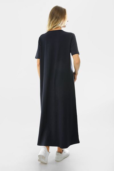 Almila 2029 Model Femei Rochie Maxi Bumbac Pieptănat - Mânecă Scurtă