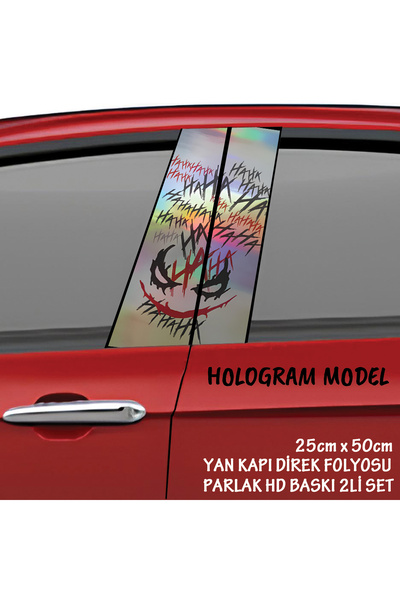 hahaha haha yan kapı kaplama hologram yeni nesik renkli hd 2 adet folyo kaplama