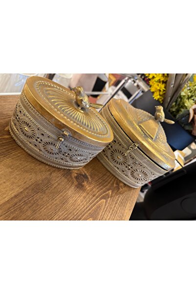 hediye 2’li Ferforje metal dekoratif kutu