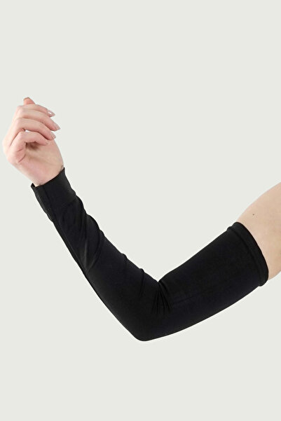 Mesa Charm Flexible Lycra Hijab Combed Cotton Sleeve - Black Women