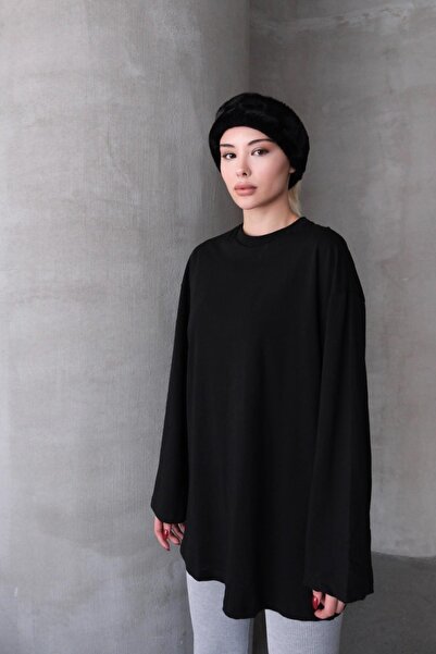 C&City Μπλουζάκι με φαρδύ μανίκι Oversize 2 Pack 964 Μαύρο/Μαύρο