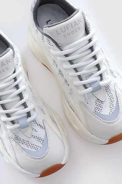 Lufian 111230238   - Travis Casual Ανδρικό λευκό δερμάτινο αθλητικό παπούτσια