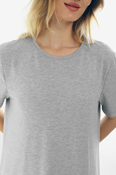 Almila Κοντομάνικο Maxi Χτενισμένο Βαμβακερό Φόρεμα 2029 - Μακρύ Χτενισμένο Βαμβακερό Φόρεμα