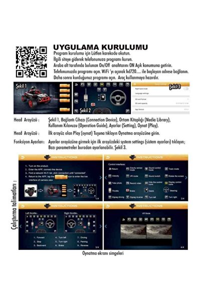 VARDEM OYUNCAK Vardem U.k. Kameralı Full Fonksiyon Şarjlı 2,4g Işıklı Roket Ve Buhar Atan Robot Araba Beyaz