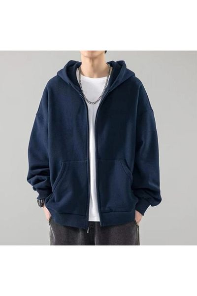 DEEPSENCE Winter Men's Sweatshirt Jacket - Hooded, Zip-Up and Dtf Printed