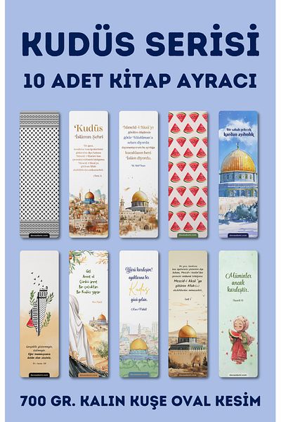 Dava Adamı Yayınları Σετ σελιδοδεικτών Ιερουσαλήμ με 10 σελιδοδείκτες