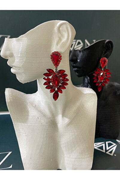 ZİRCON Işıltılı model elmas ve kristal taşlar küpe gelin aksesuarları nikah düğün kına nişan küpesi