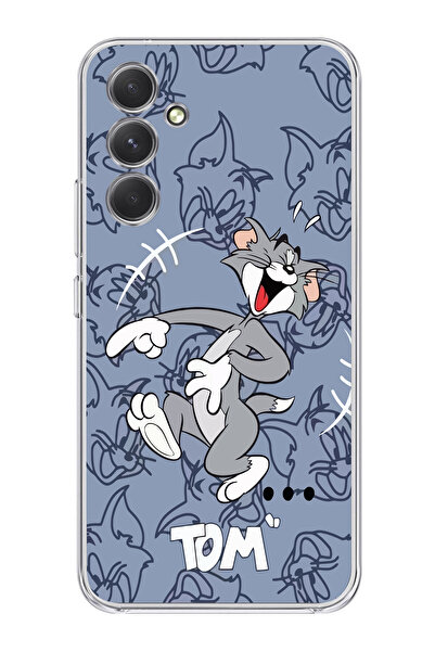 moonset Samsung Galaxy A54 Uyumlu Tom Tasarımlı Baskılı Şeffaf Telefon Kılıfı