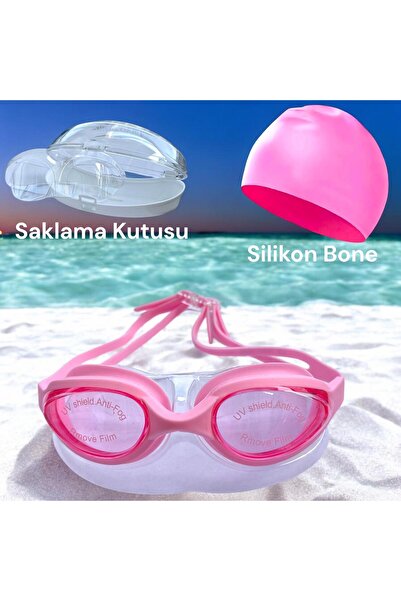 Gök Sports مجموعة من 2 نظارات سباحة من السيليكون مع سدادات أذن ونظارات بحرية ...