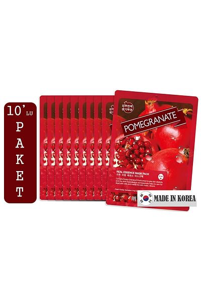 May Island 10 Pack Pomegranate Extract Korean Face Mask - Effective and Natural Brightness