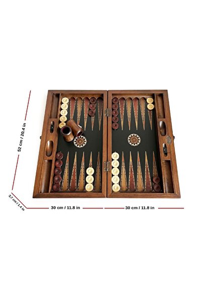Helena Wood Art Large Black King Backgammon