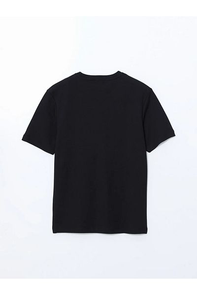 LC Waikiki Ανδρικό κοντομάνικο μπλουζάκι LCW Vision Black Crew Neck