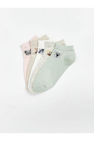 LC Waikiki LCW DREAM Printed Women's Booties Socks 5 Pack