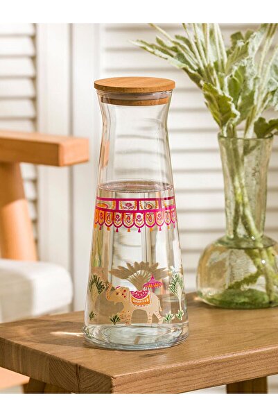 LC Waikiki LCW HOME Ahşap Kapaklı Cam Sürahi 1100 Ml