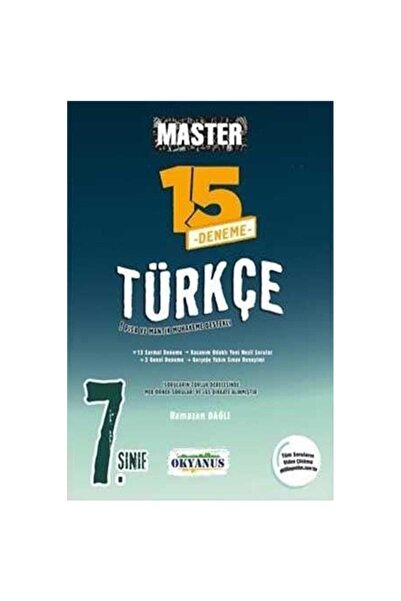 Okyanus Yayınları 7. Sınıf Master 15 Türkçe Denemesi