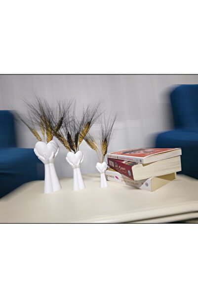 İB GLOBAL Set de 3 vaze cu inimă ținând mâini dimensiuni mici