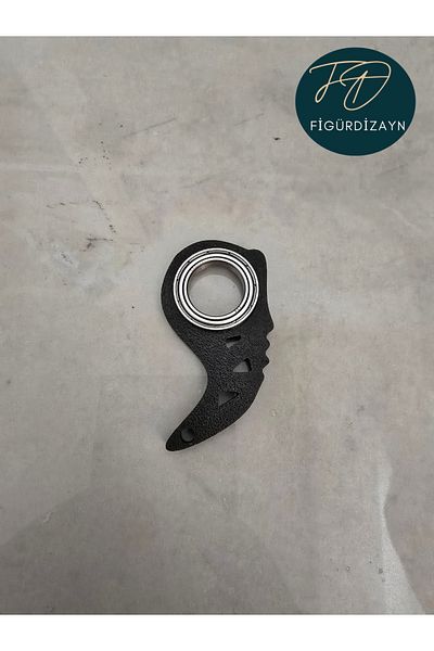 FigürDizayn Keyrambit V2 Pro - Keychain Black with Bearing