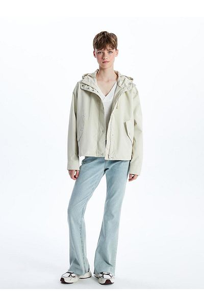 LC Waikiki XSIDE Μασίφ Oversize Γυναικείο Παλτό με κουκούλα