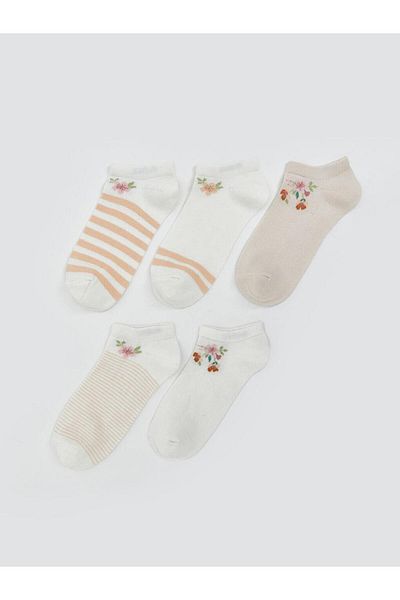 LC Waikiki LCW DREAM Gemusterte Damenstiefel Socken 5er Pack