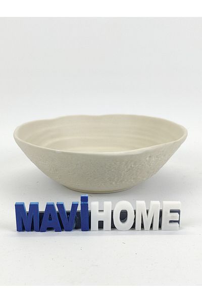 Kütahya Porselen Cream Patterned 18 cm Multi-Purpose Bowl Single