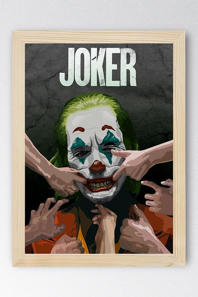 Saturn Joker Framed Painting - Movie Poster Painting