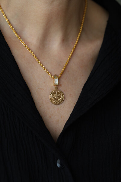 Yenigün Kuyumculuk 14 Ayar Altın Reşat Baskılı Charm Kolye Ucu