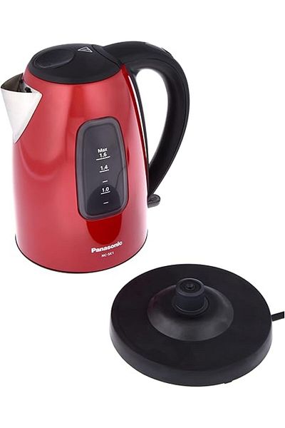 PANASONIC Electric Kettle, NC-SK1RTZ, Red, Stainless Steel