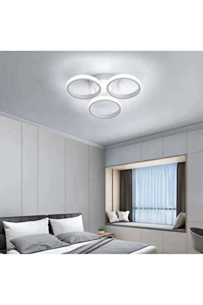 N Naturel Aydınlatma 3LÜ HALKA LED ARMATÜR AVİZE / BEYAZ IŞIK / MUTFAK, ANTRE...