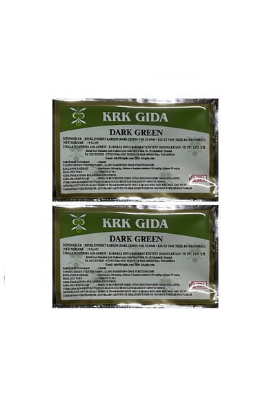 Krk Gıda Powder Dark Green Food Dye - 9 Gr 2Pcs Coloring