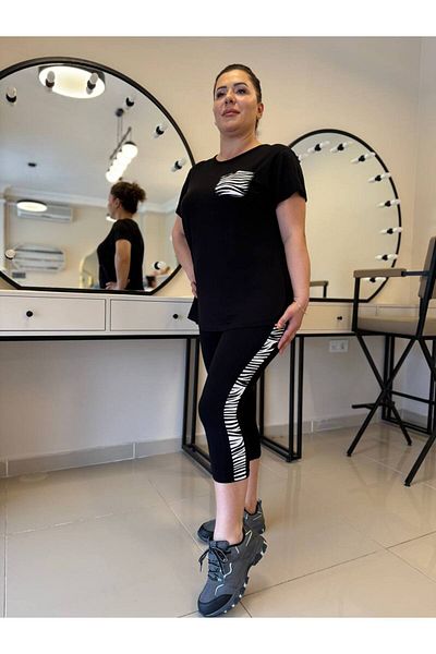 garajmood طقم علوي من الأسفل مع إكسسوارات جيب سوداء وتفاصيل شريط جانبي