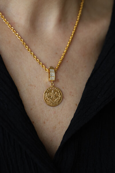 Yenigün Kuyumculuk 14 Ayar Altın Reşat Baskılı Charm Kolye Ucu