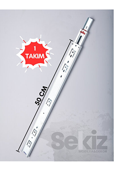 RAYMENT Bilyalı Teleskopik Çekmece Rayı 35x50 Cm