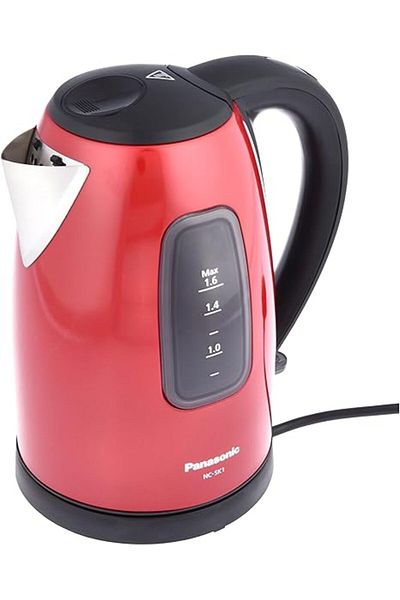 PANASONIC Electric Kettle, NC-SK1RTZ, Red, Stainless Steel