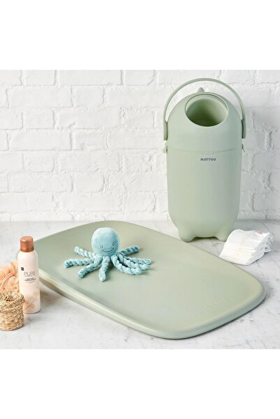 Nattou Green Dropy Baby Diaper Trash Can