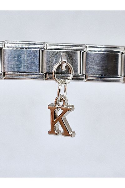 RoseCo00 1 Piece Letter K Italian Bracelet Charm