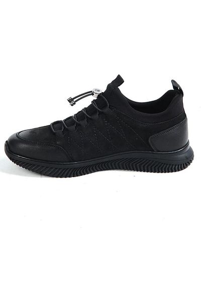 Pierre Cardin Casual Men's Black Genuine Leather Orthopedic Shoes