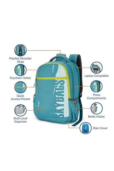 Skybags STRIDER PRO 06 LAPTOP BACKPACK (H) TEAL