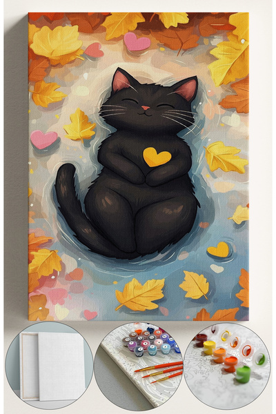 Corvo Sayılarla Boyama Çerçeveli Hobi Seti Numaralı Tuval Fırça Boya Dahil Ka...