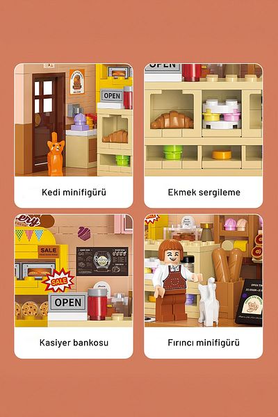 balody Mini Shop Series – Patisserie (Bl21197) – Mini Block Building Toys Set