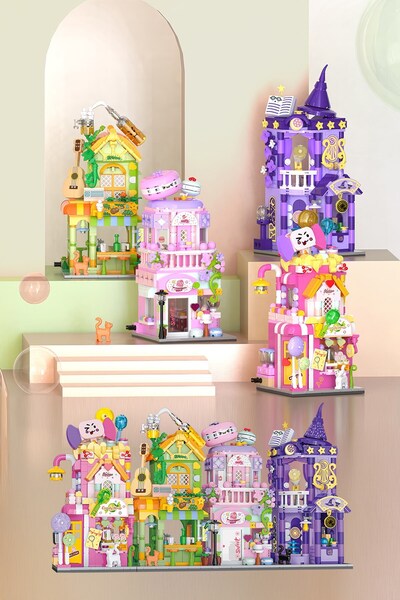 balody Mini Sokak Serisi – Şeker Dükkanı (BL21200) – Mini Blok Yapı Oyuncakları Seti