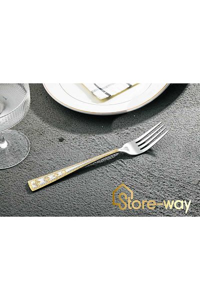 Storeway 12 Pcs Gold&Silver Stainless Steel Dinner Fork