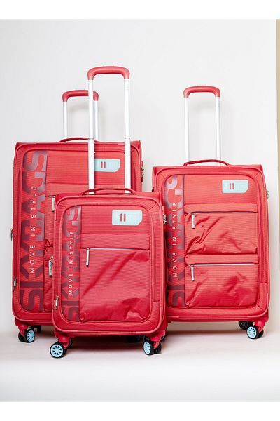 Skybags Vanguard Plus Set of 3 Luggage, Coral
