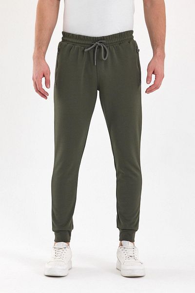 Cavla Collection Men's Ribbed Pocket Zippered Tracksuit Bottom