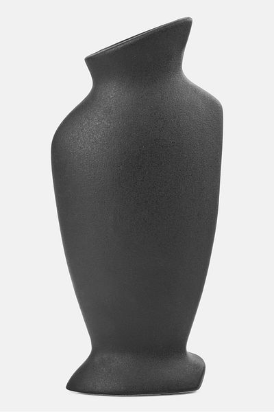 Muy Mucho Ceramic Vase Decor, Charcoal Grey