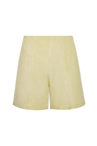Desa Silino Green Women's Suede Leather Mini Shorts