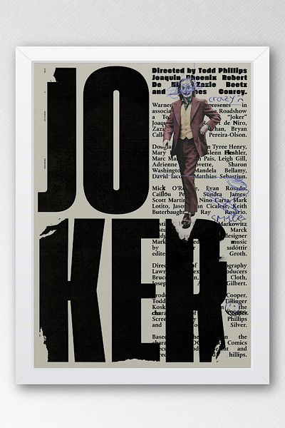 Saturn Ζωγραφική με κορνίζα Joker - Ζωγραφική αφίσας ταινίας