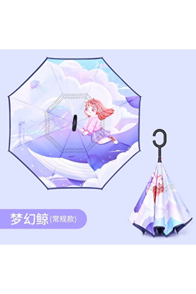 AY-EGE Çocuk Şemsiye Ters Şemsiye Balina