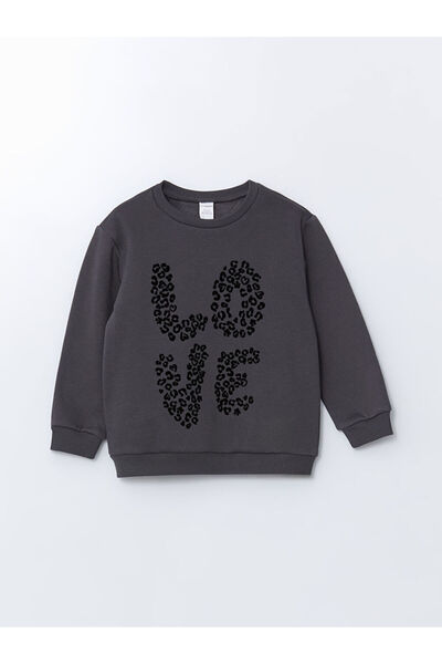 LC Waikiki Lcw Kids Girls - Leopard Print Crew Neck Sweatshirt and Leggings Set of 2