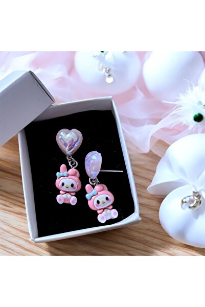 1PARÇAMAVİ My Melody Studded Hole Ear Child Earring